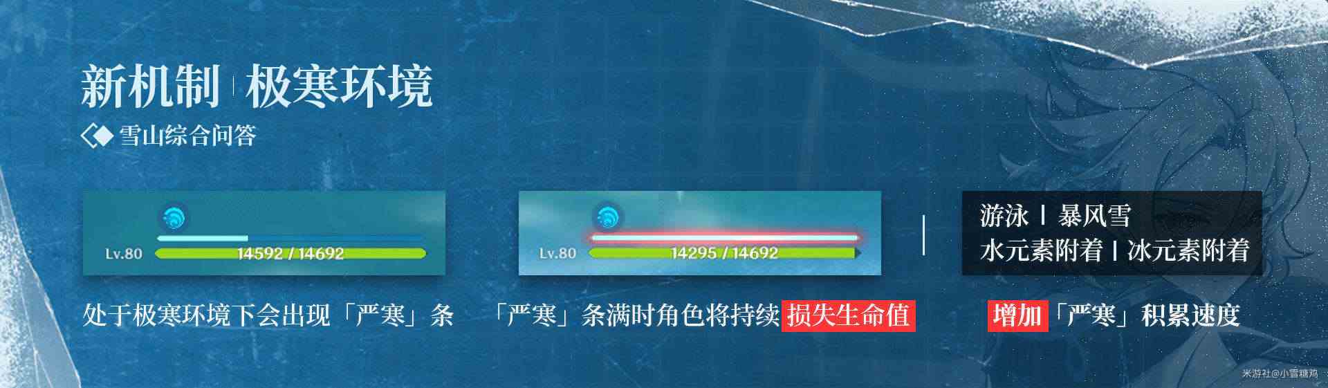 原神雪山地区芭芭拉怎么样 极寒环境机制介绍